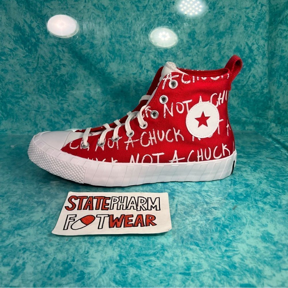 Converse UNT1TL3D Not A Chuck Red White Men’s High Top Shoes Sneakers Size 9 - Picture 2 of 5